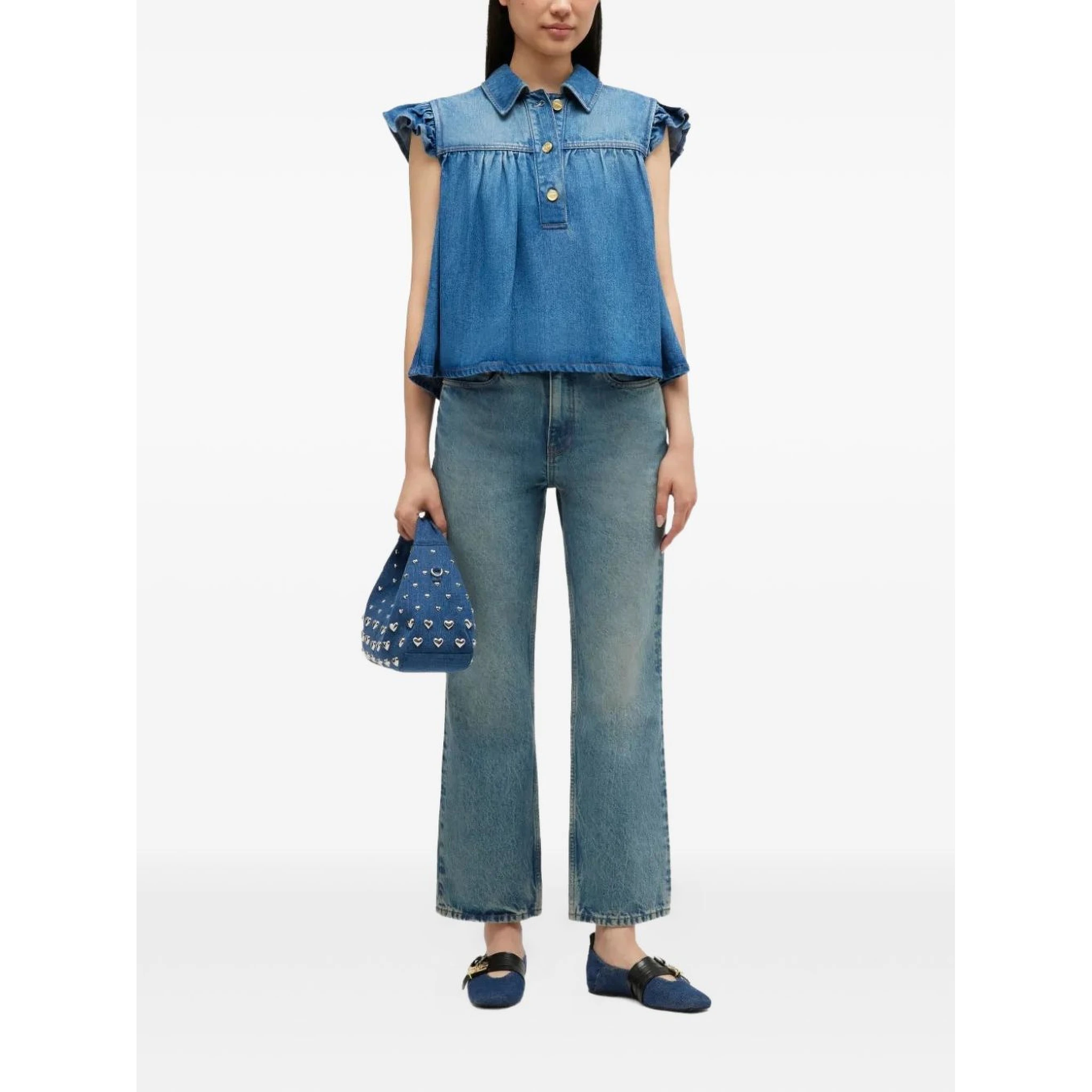 GANNI Top Blue