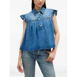 GANNI Top Blue