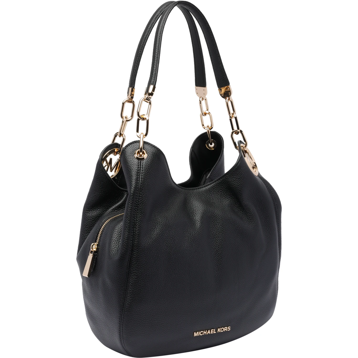 Lillie Large Pebbled Leather Shoulder Bag
