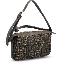 Simply Mini FF jacquard fabric shoulder bag