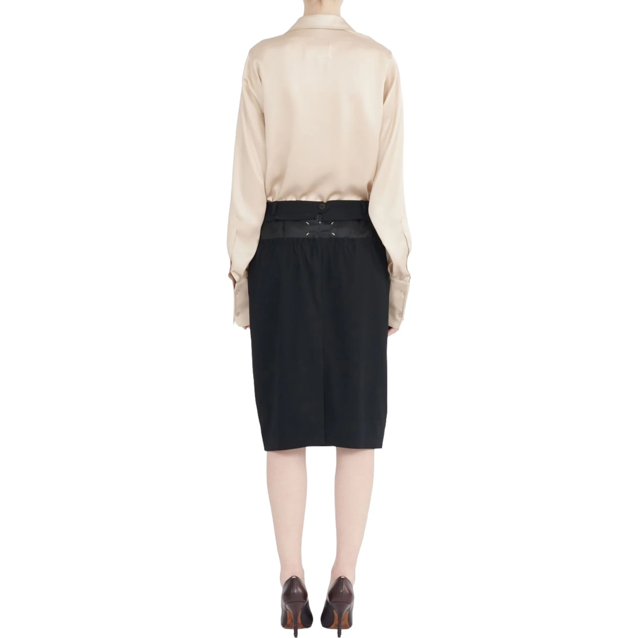 "FOUR STITCHES" MIDI SKIRT