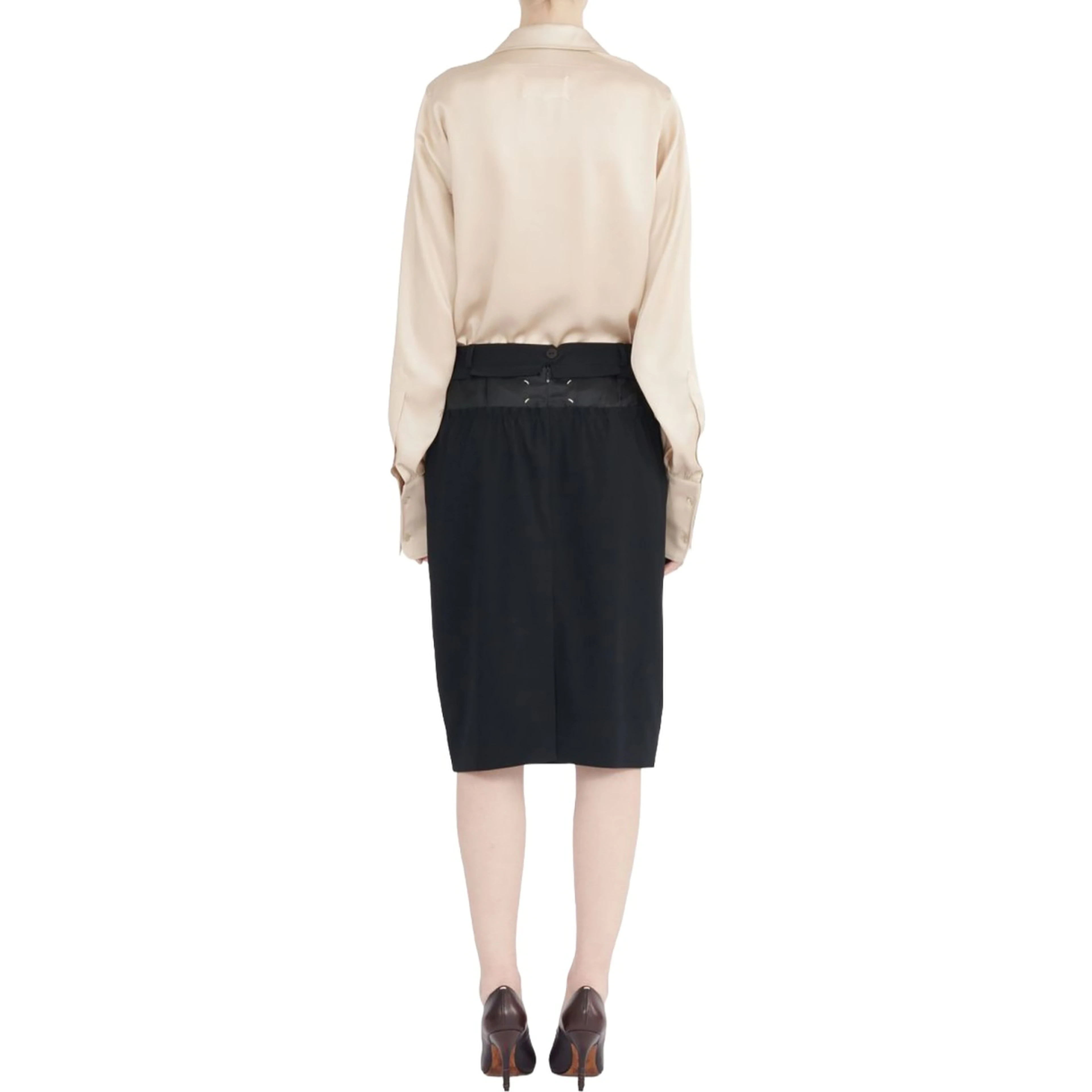"FOUR STITCHES" MIDI SKIRT