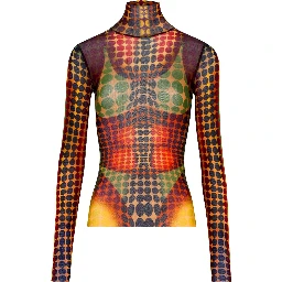 HIGH NECK TOP WITH PRINT