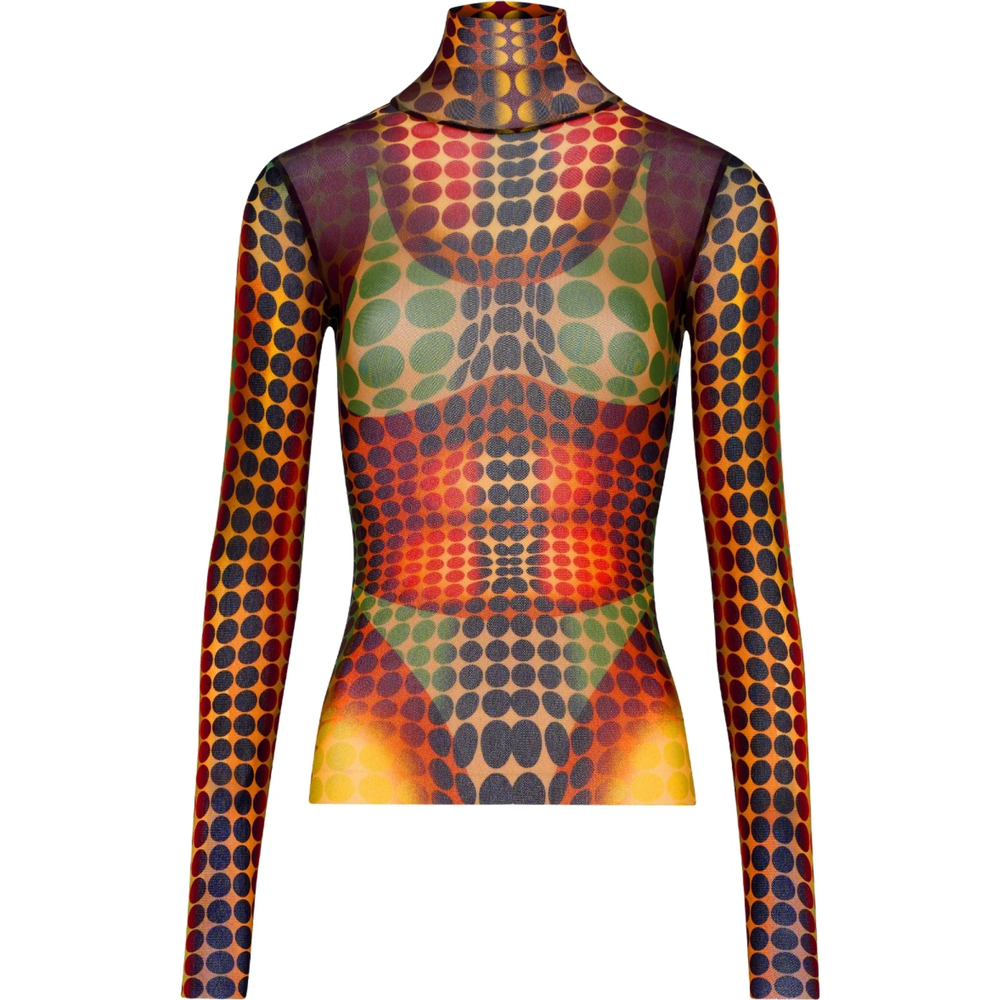 HIGH NECK TOP WITH PRINT