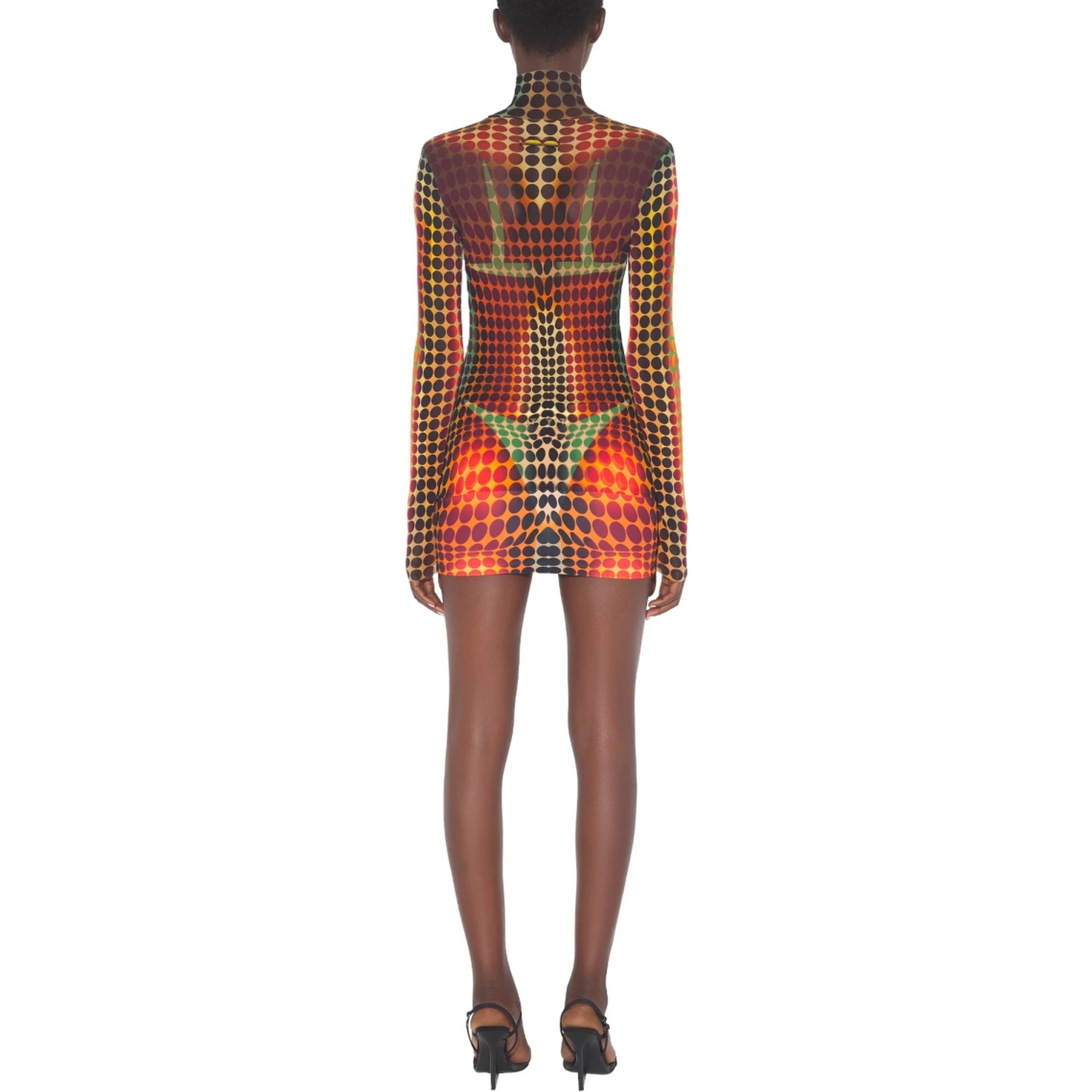 HIGH NECK TOP WITH PRINT