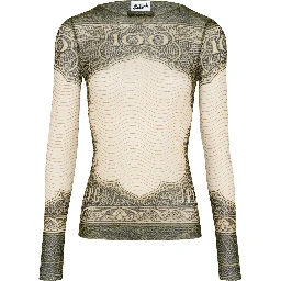TOP WITH "CARTOUCHE" PRINT