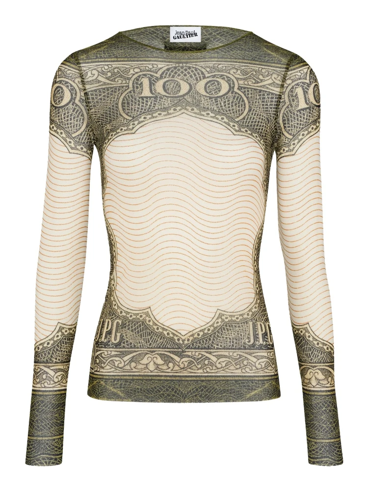 TOP WITH "CARTOUCHE" PRINT
