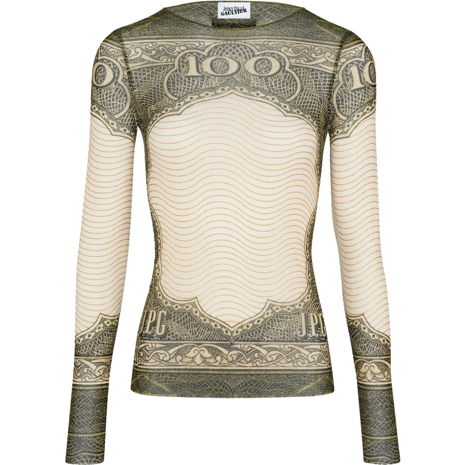 TOP WITH "CARTOUCHE" PRINT