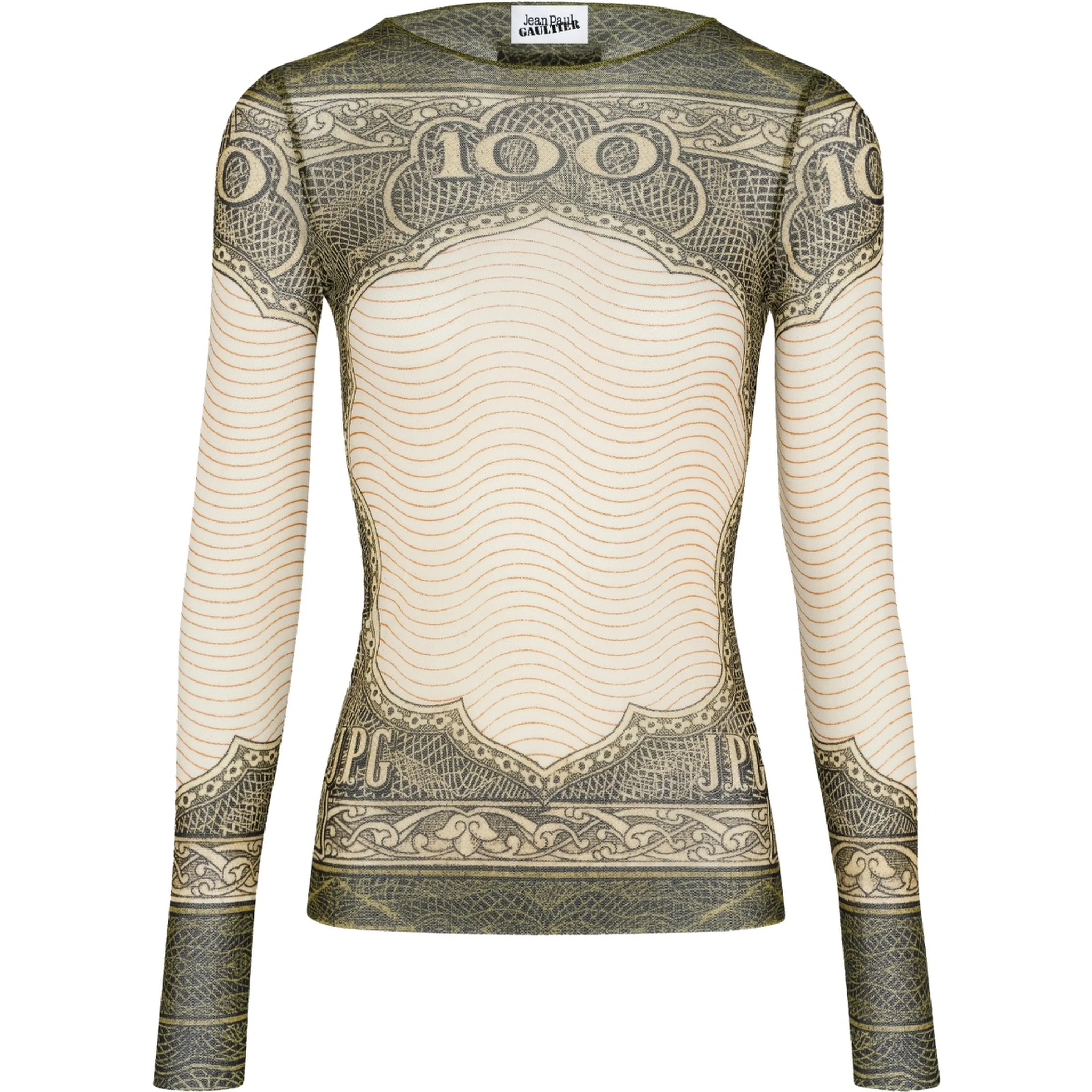 TOP WITH "CARTOUCHE" PRINT