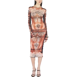 MIDI SKIRT WITH "SAFE SEX TATOO" PRINT