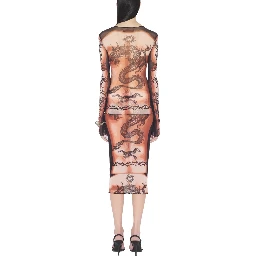 MIDI SKIRT WITH "SAFE SEX TATOO" PRINT