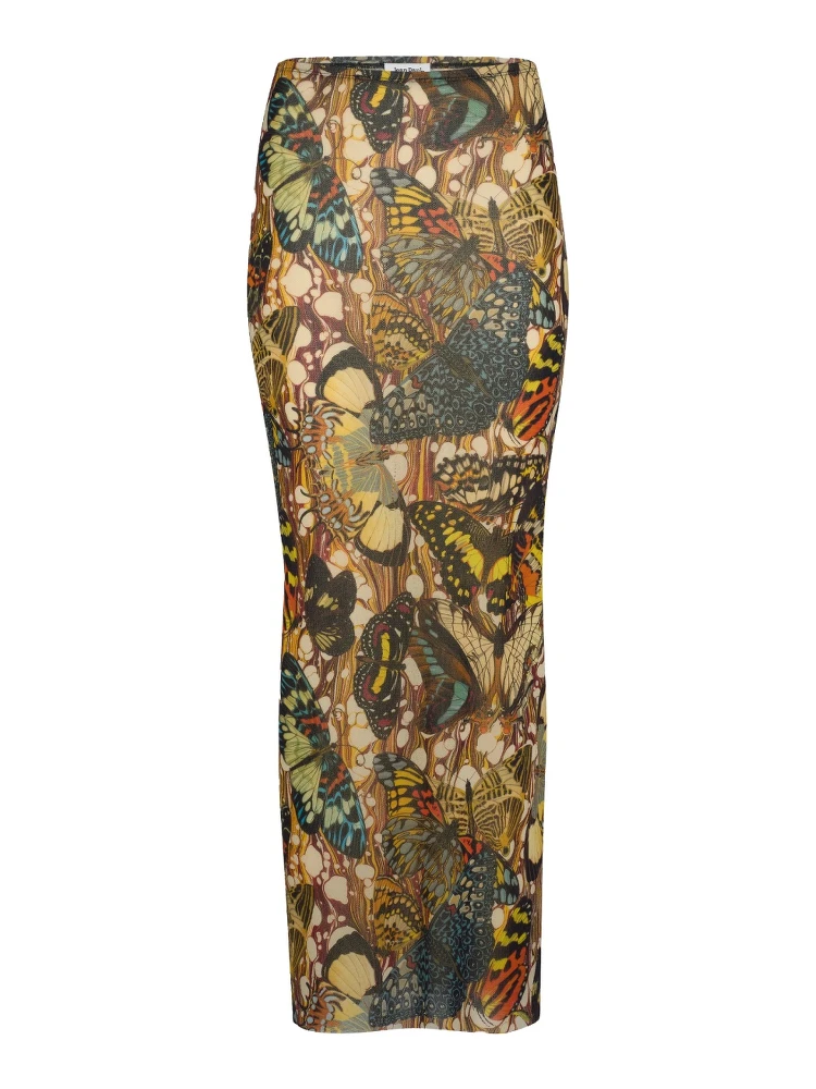 LONG SKIRT WITH "BOW TIE" PRINT
