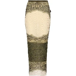 LONG SKIRT WITH "CARTOUCHE" PRINT