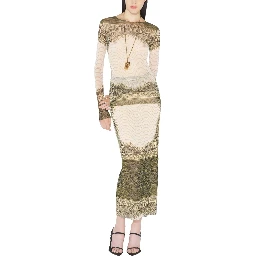 LONG SKIRT WITH "CARTOUCHE" PRINT
