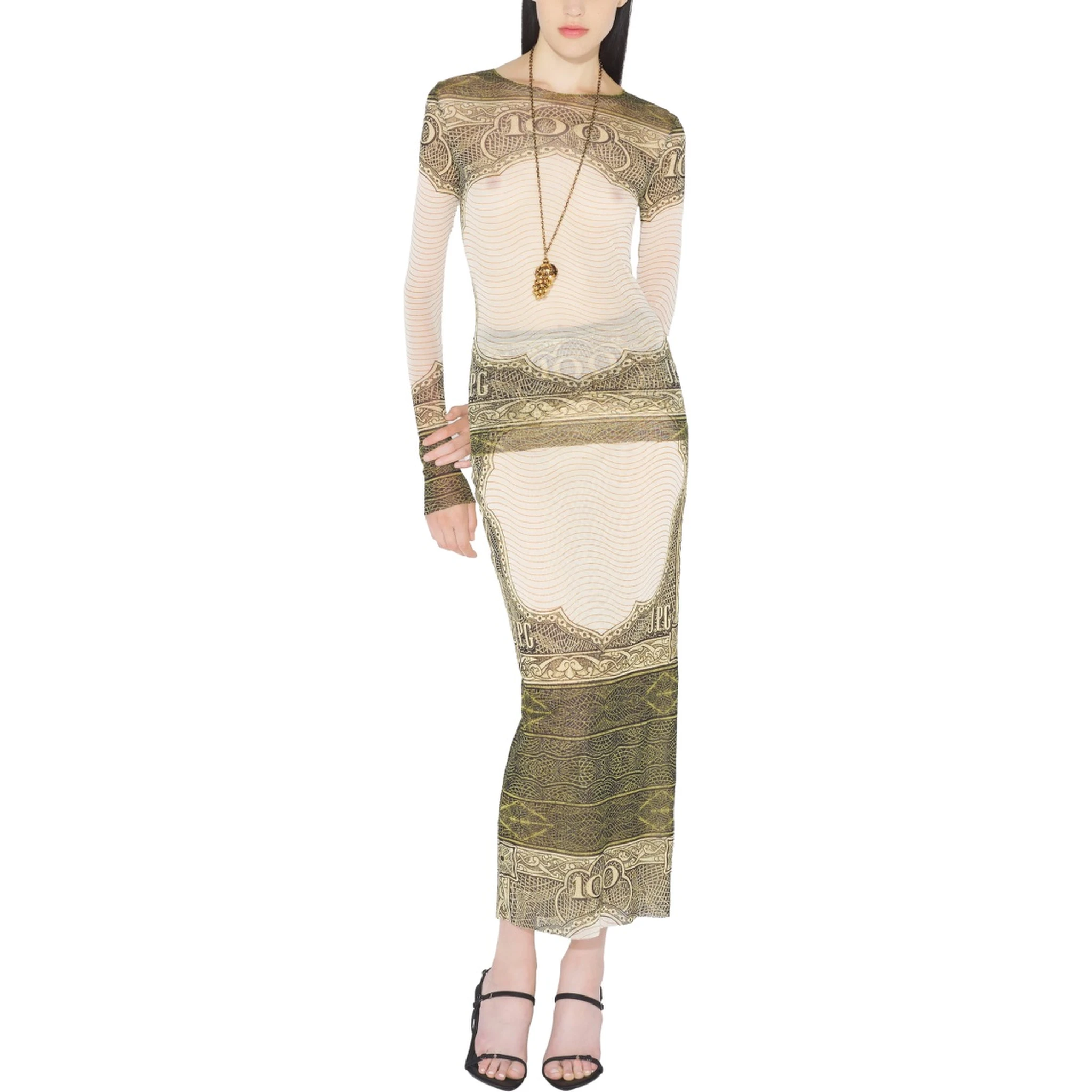 LONG SKIRT WITH "CARTOUCHE" PRINT