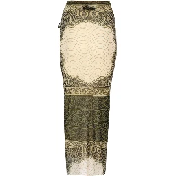 LONG SKIRT WITH "CARTOUCHE" PRINT