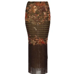 LONG SKIRT WITH "MARINIERE GRAPE" PRINT