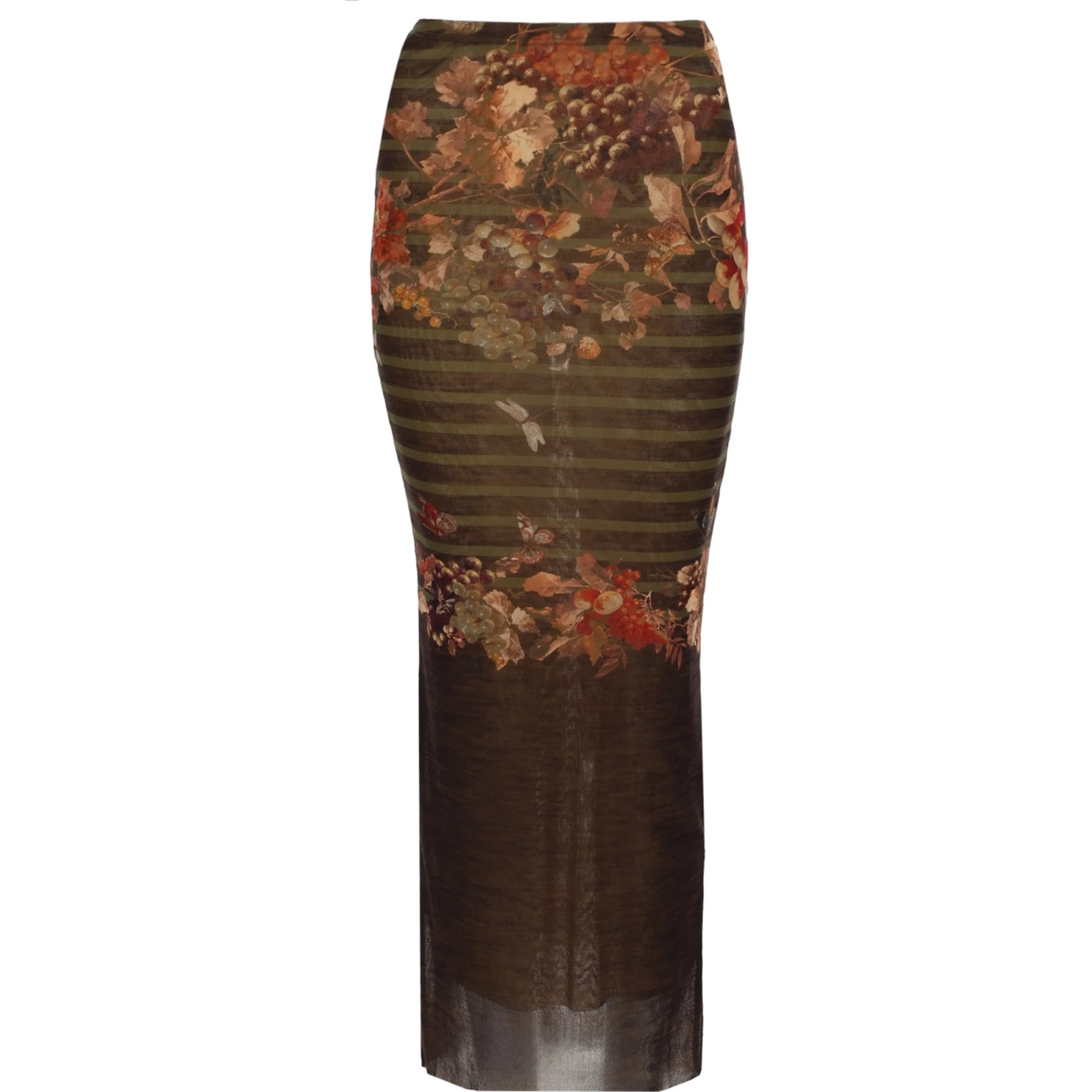 LONG SKIRT WITH "MARINIERE GRAPE" PRINT