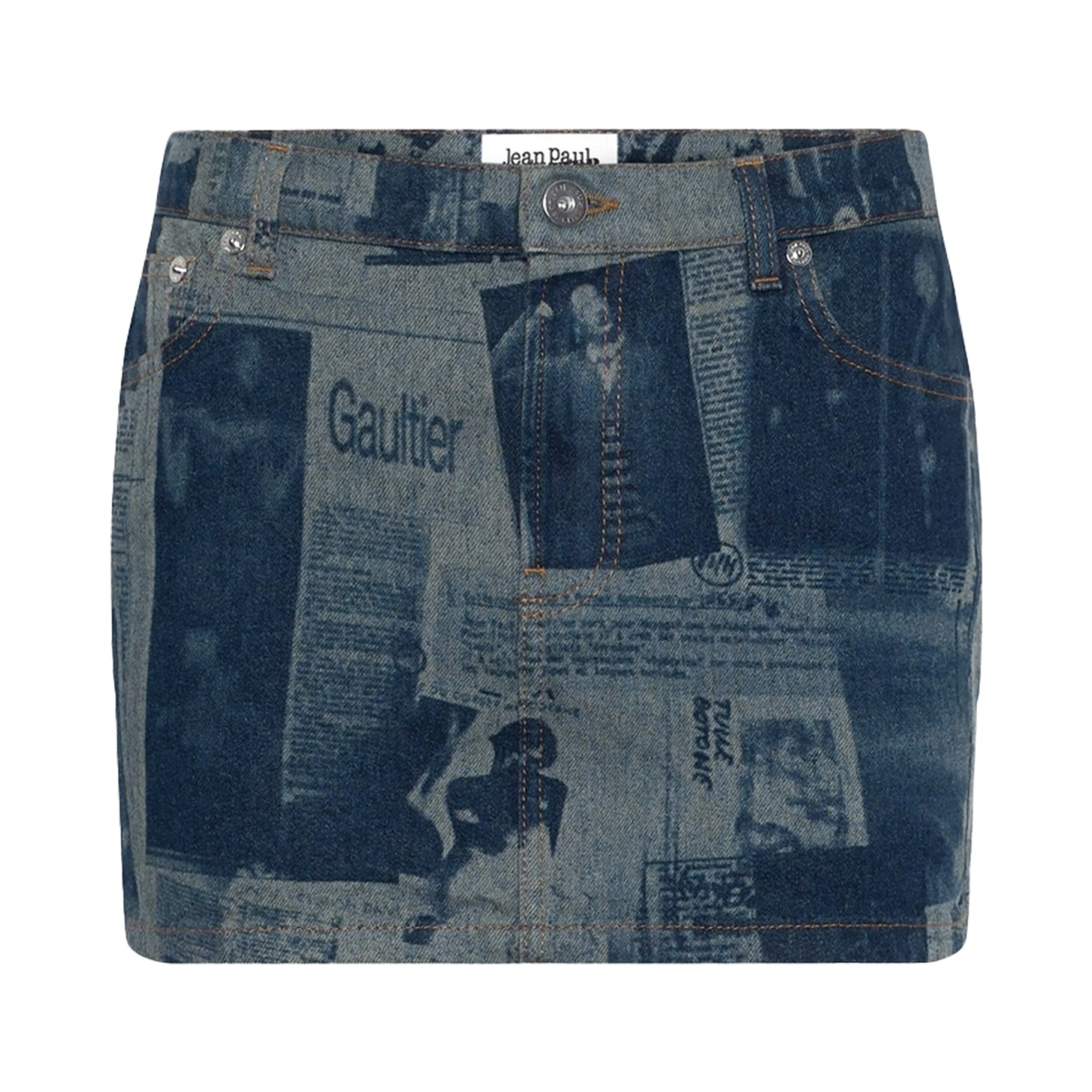 MINISKIRT WITH "NEWSPAPER" PRINT