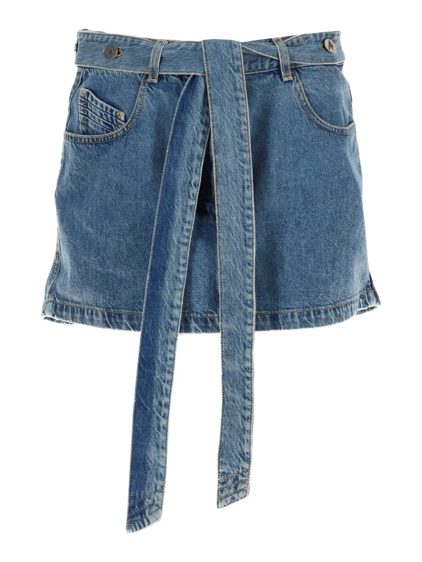 DENIM SKIRT WITH BELT