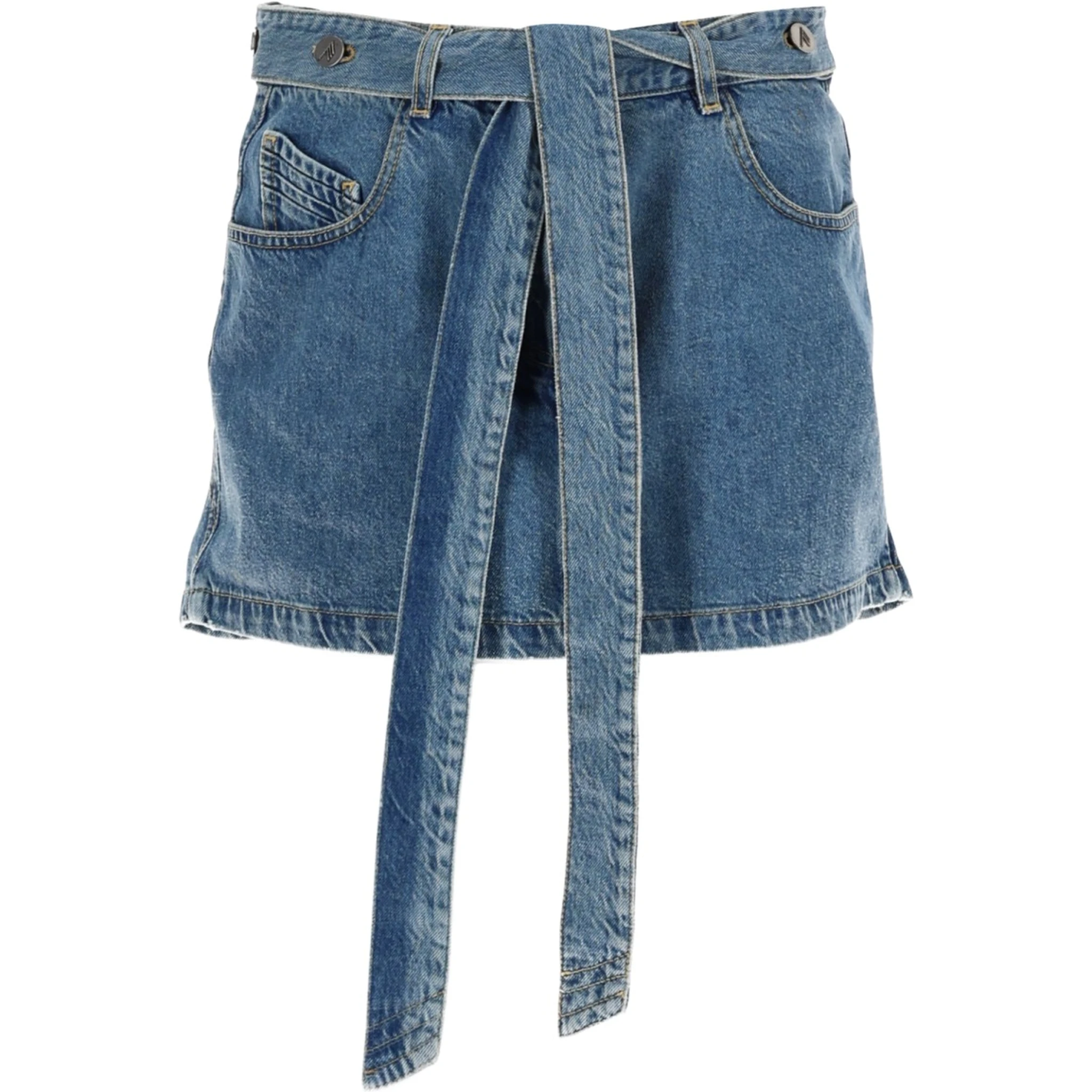 DENIM SKIRT WITH BELT