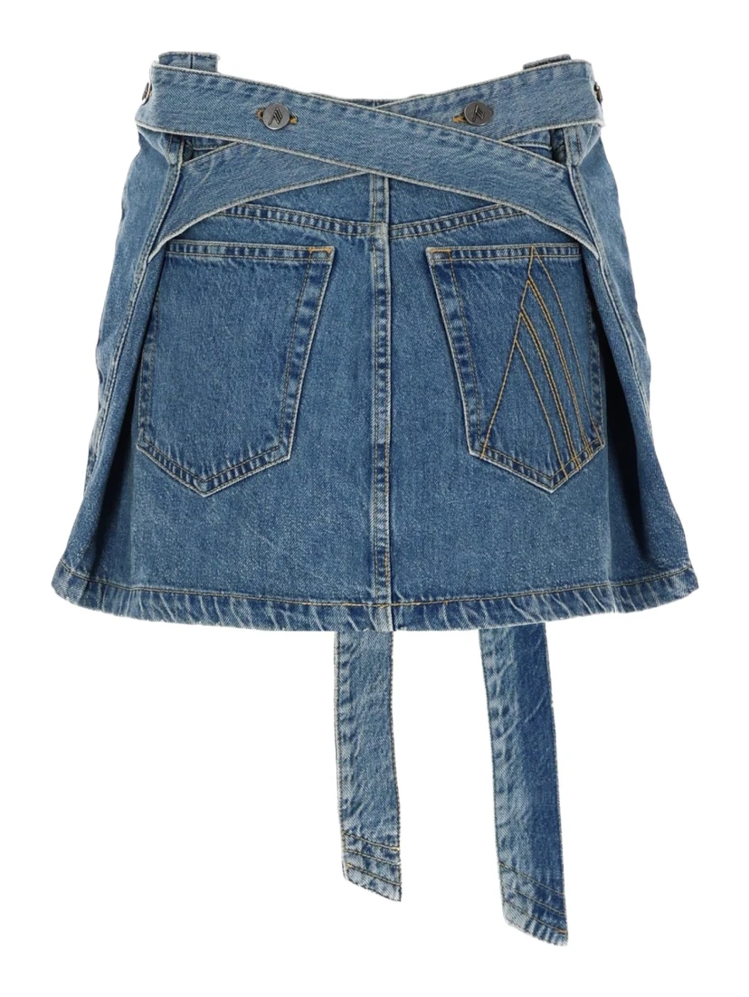 DENIM SKIRT WITH BELT