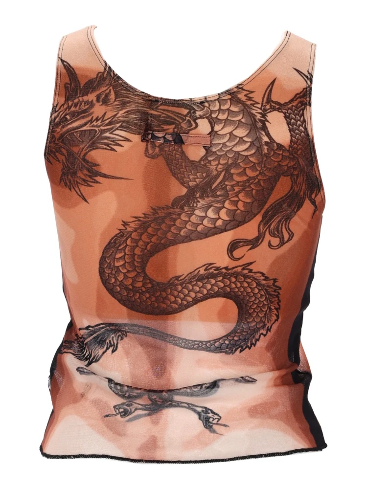 "SAFE SEX TATOO" PRINT TOP alternative