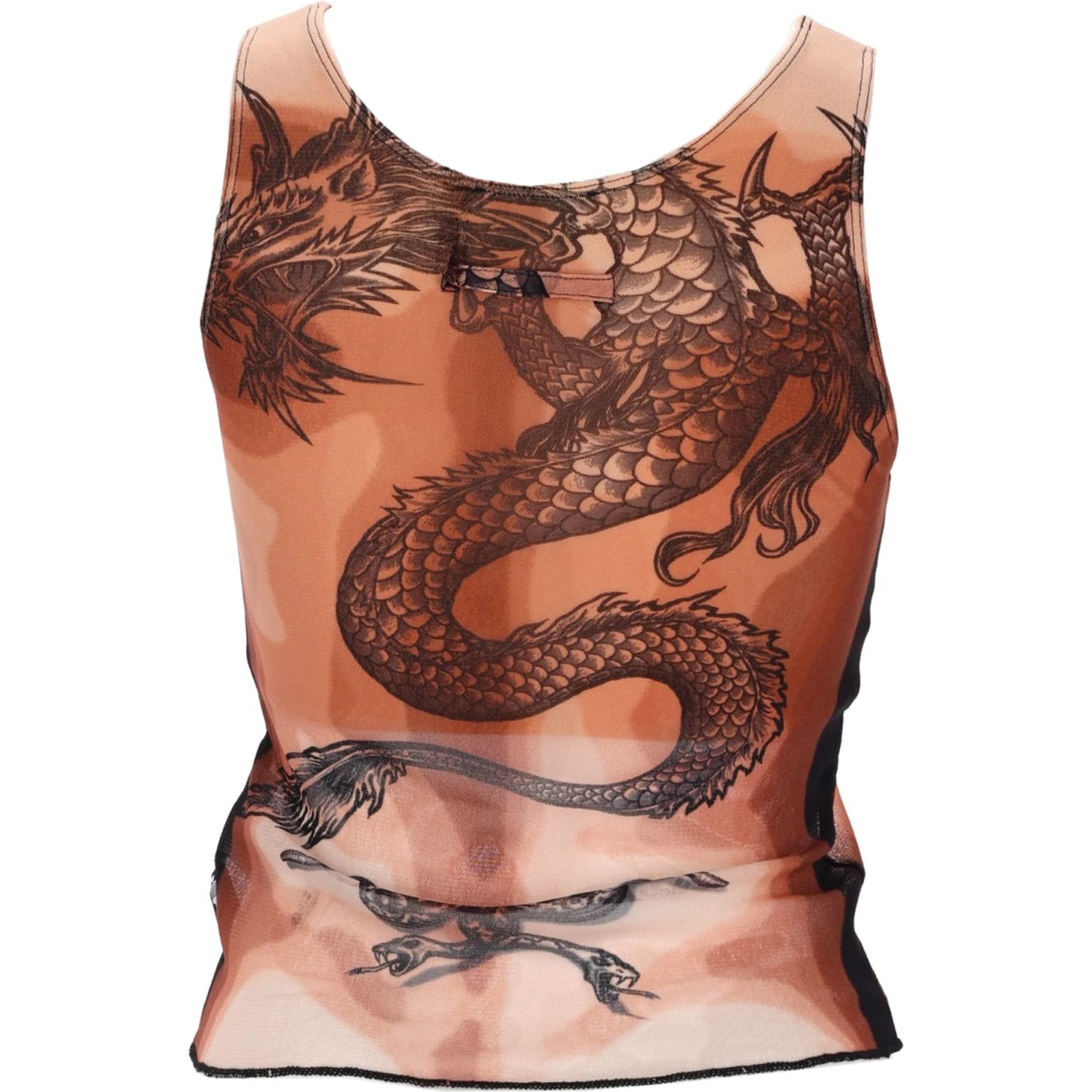 "SAFE SEX TATOO" PRINT TOP