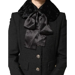 Black Lamb Fur Women Neck Warmer Winter Scarf
