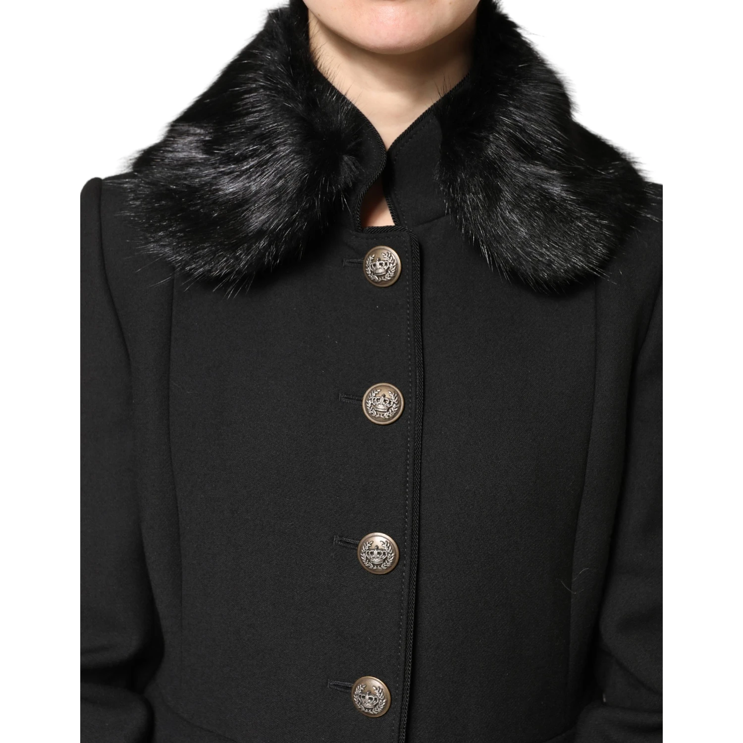 Black Fur Shawl Neck Wrap Cover Collar Scarf