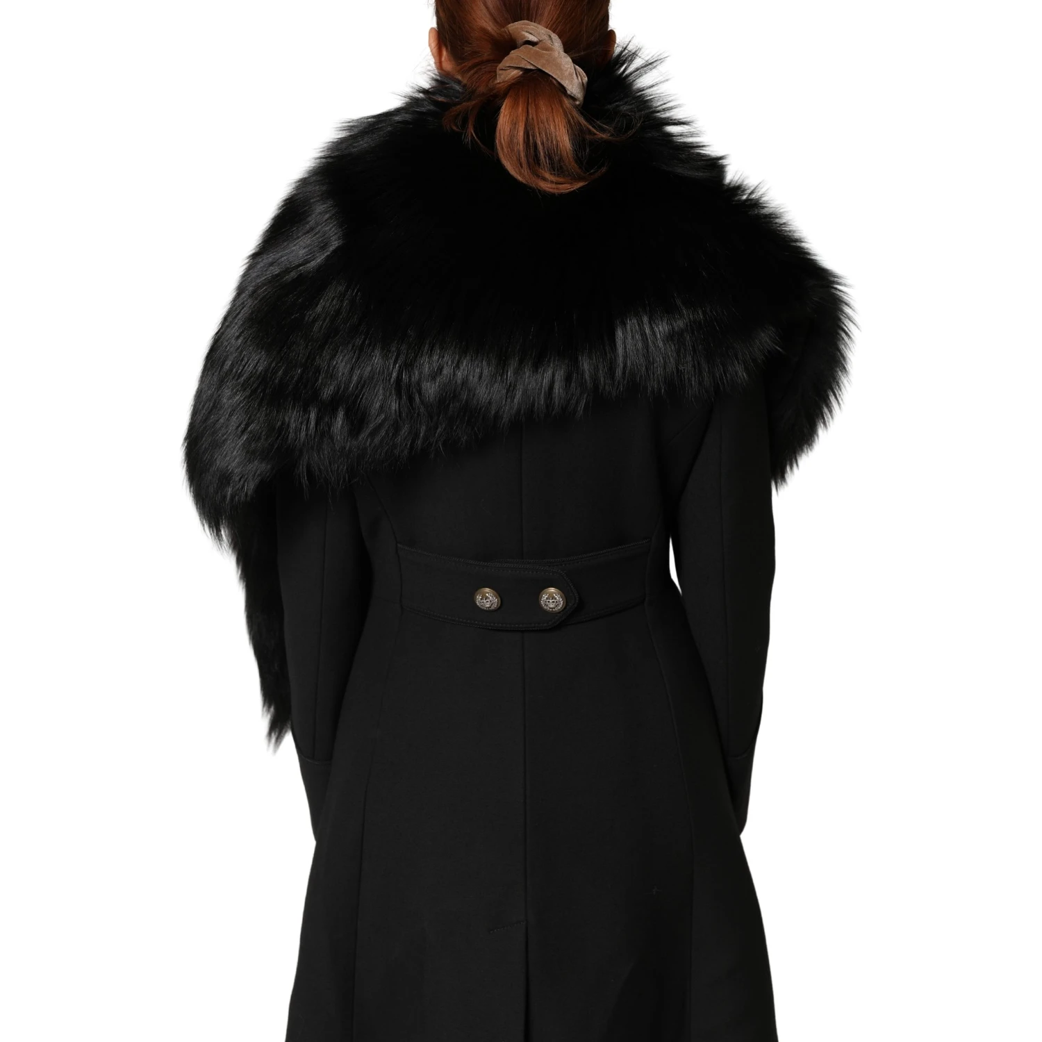 Black Fox Fur Neck Wrap Warmer Winter Scarf