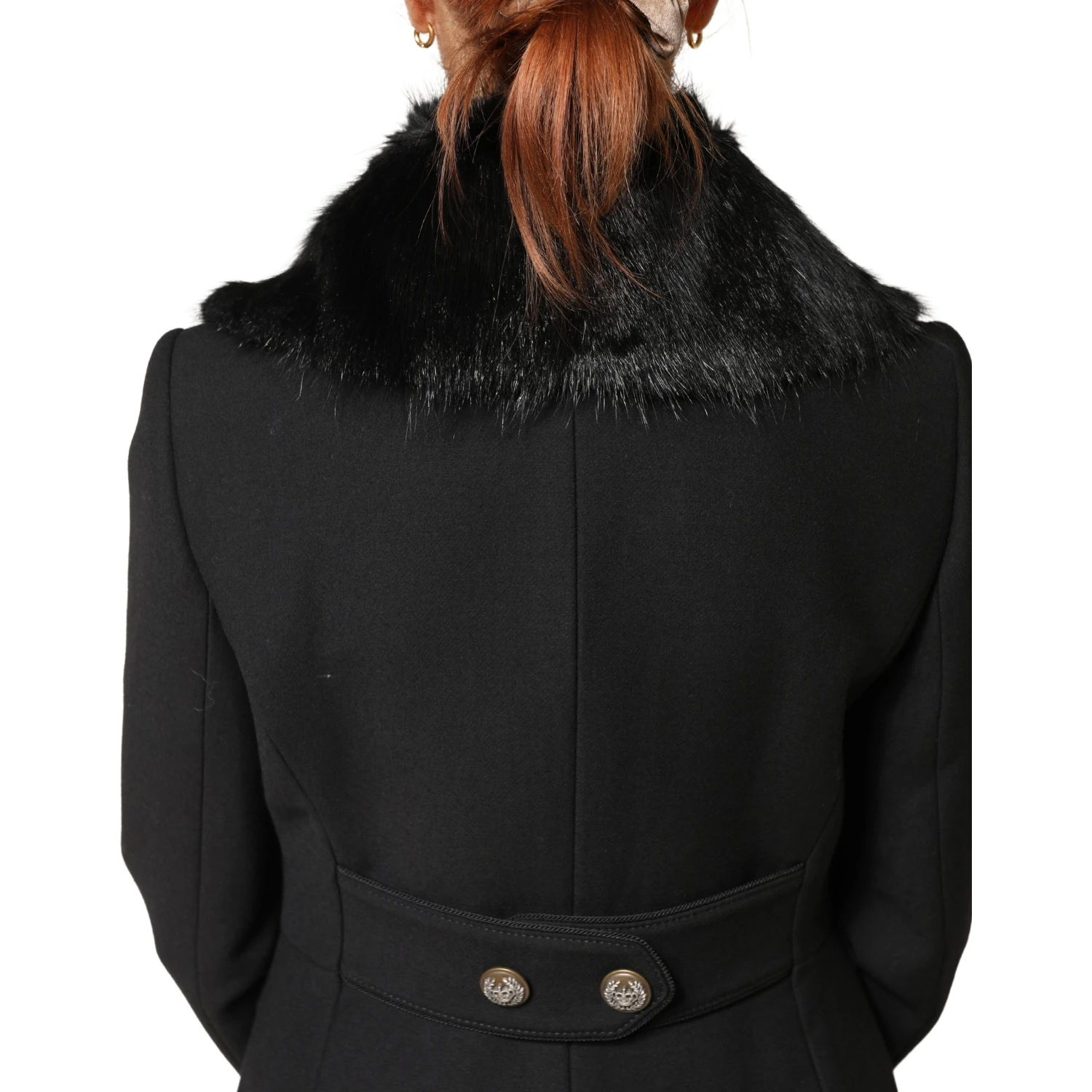 Black Fur Shawl Neck Wrap Cover Collar Scarf