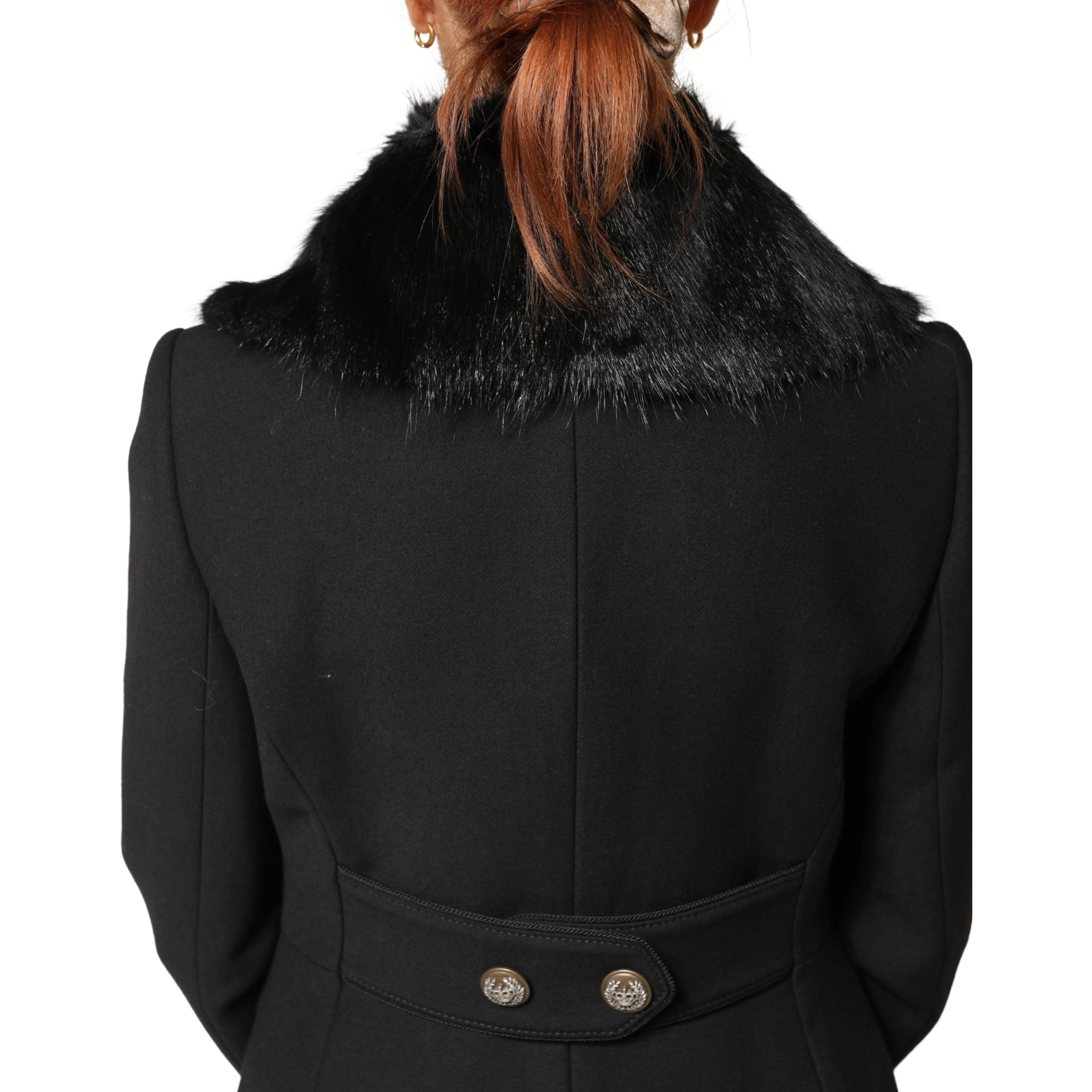 Black Fur Shawl Neck Wrap Cover Collar Scarf