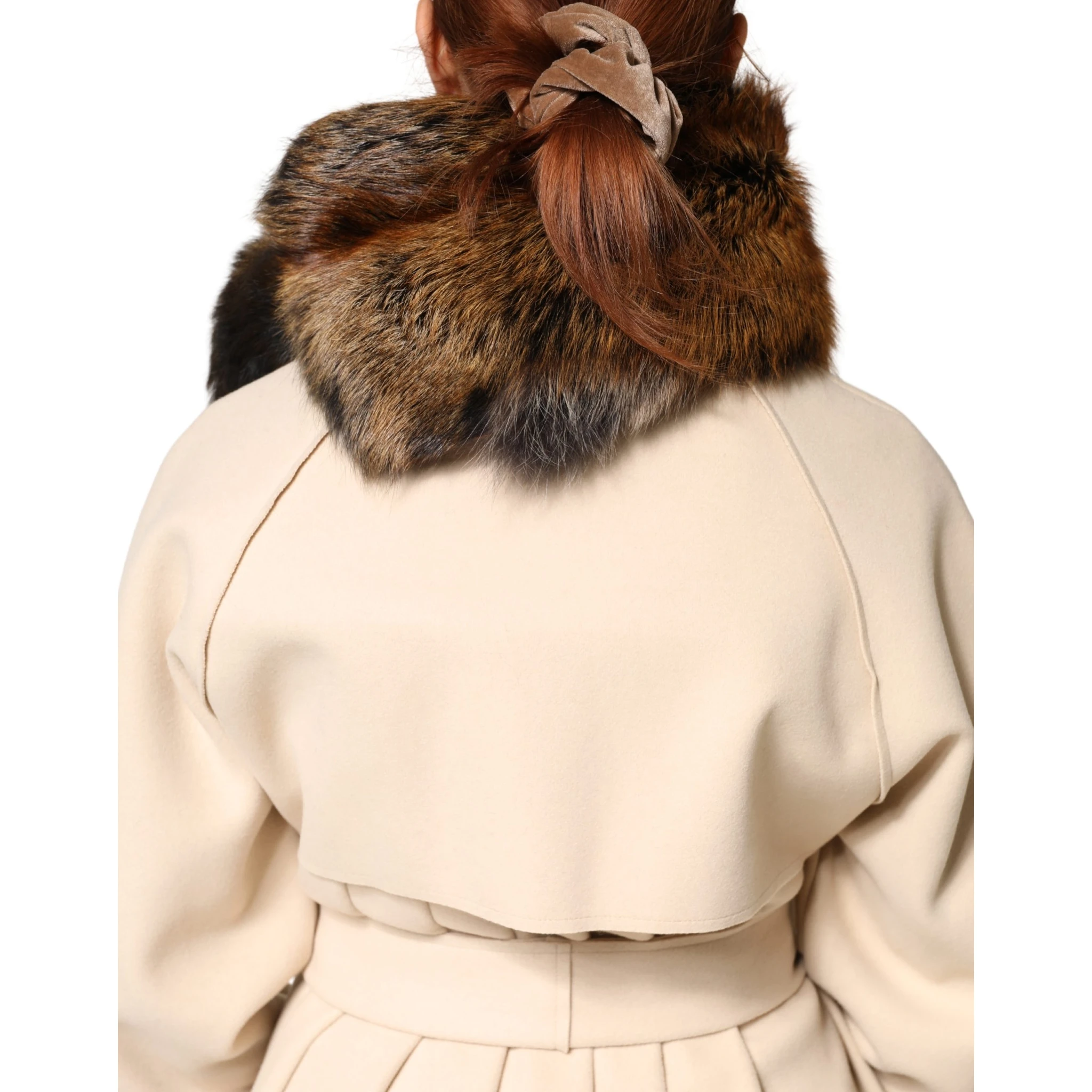 Brown Red Fox Fur Neck Warmer Winter Scarf
