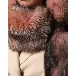 Pink Frost Fox Fur Neck Warmer Winter Scarf