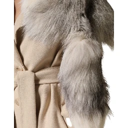 White Fox Fur Neck Wrap Warmer Winter Scarf