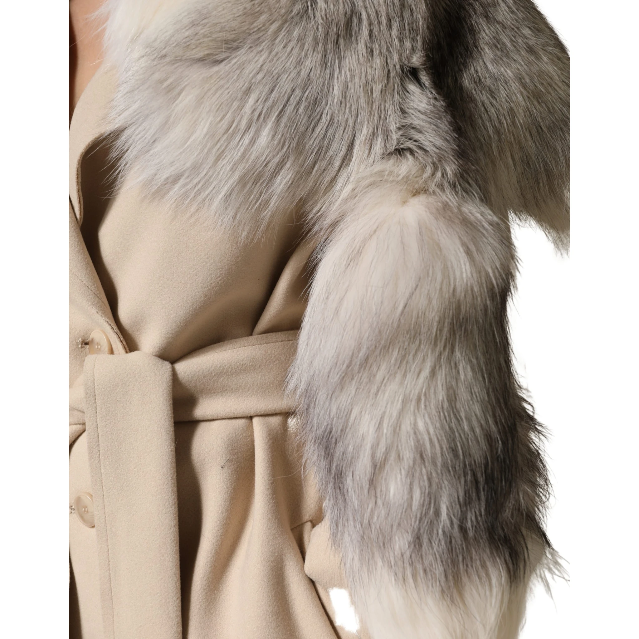 White Fox Fur Neck Wrap Warmer Winter Scarf