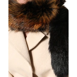 Brown Red Fox Fur Neck Warmer Winter Scarf