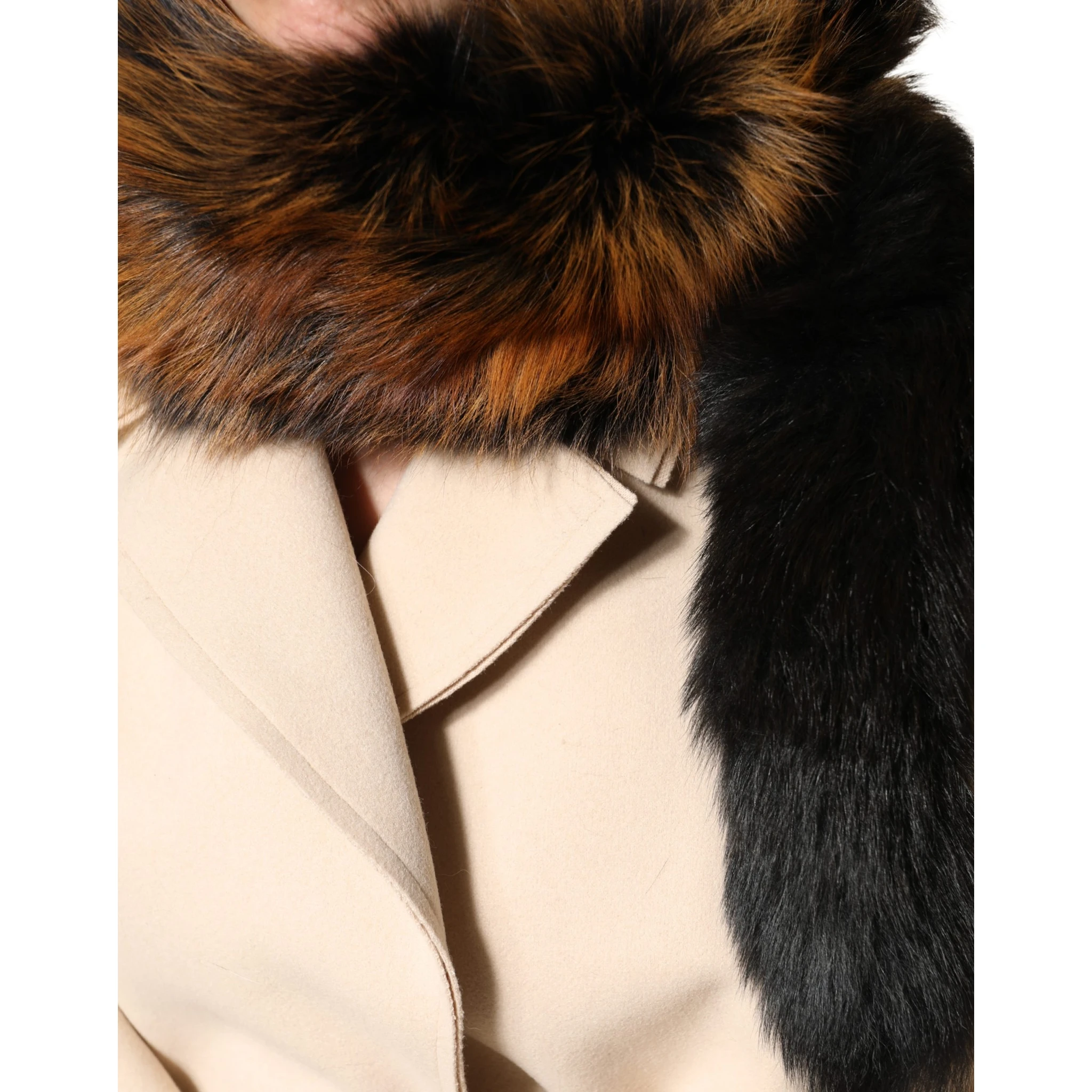 Brown Red Fox Fur Neck Warmer Winter Scarf
