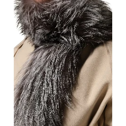 Gray Fox Fur Neck Wrap Warmer Winter Scarf
