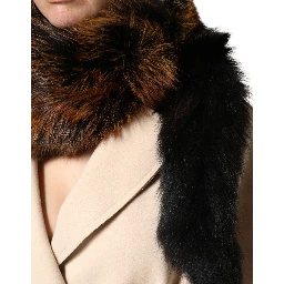 Brown Red Fox Fur Neck Warmer Winter Scarf