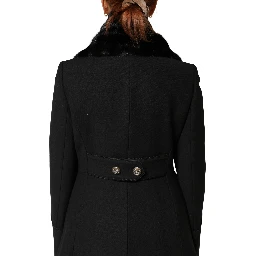 Black Fur Shawl Neck Wrap Cover Collar Scarf
