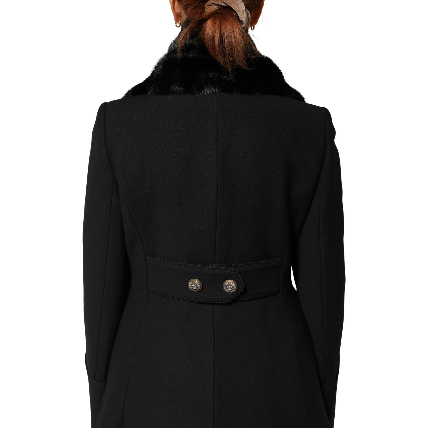 Black Fur Shawl Neck Wrap Cover Collar Scarf