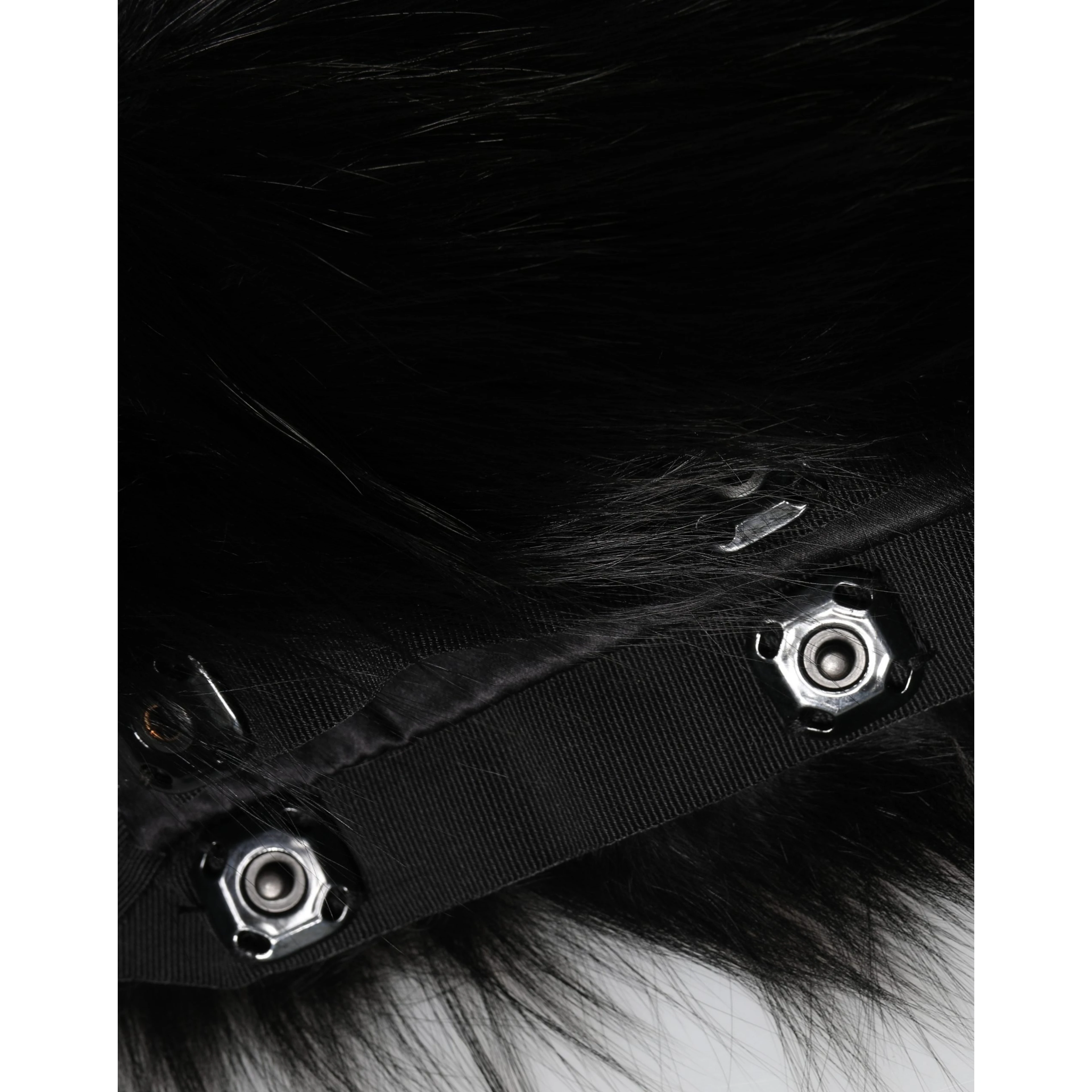 Black Fur Shoulder Collar Wrap Shawl Scarf