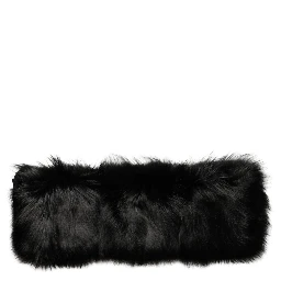 Black Fur Shoulder Collar Wrap Shawl Scarf