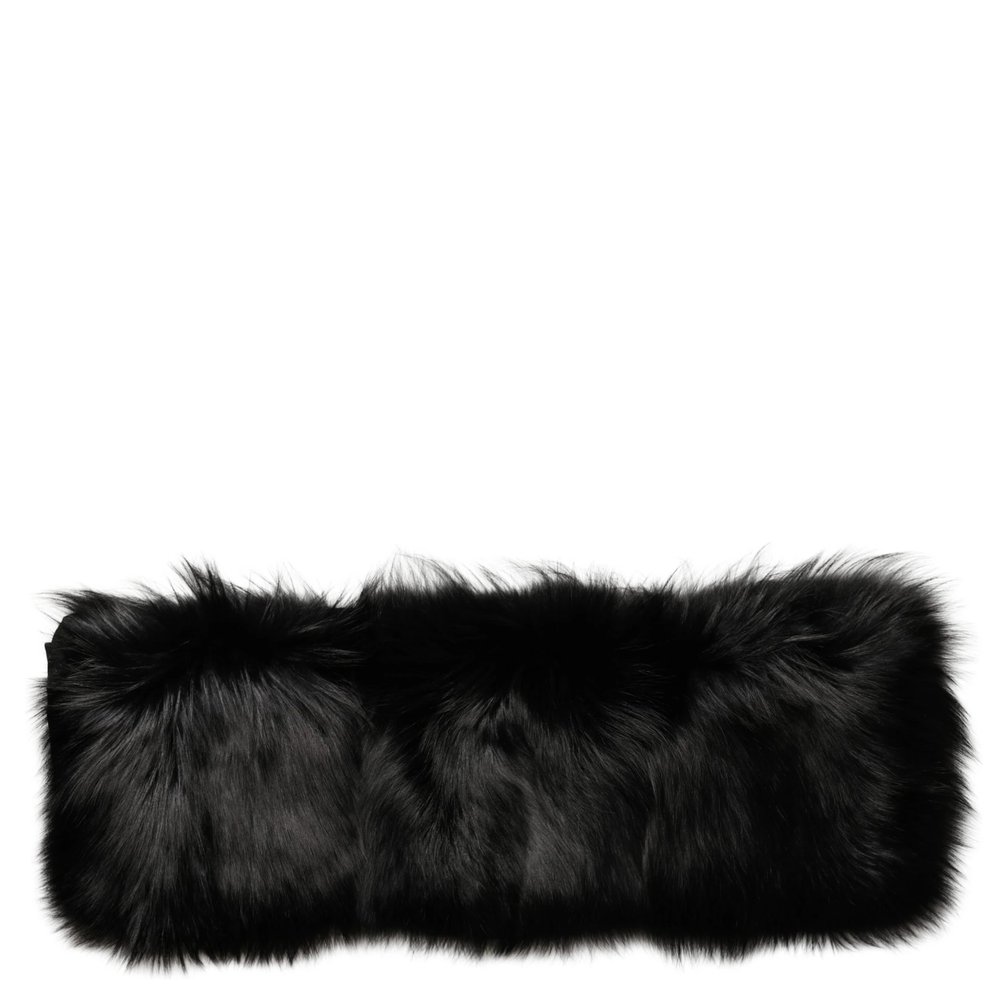 Black Fur Shoulder Collar Wrap Shawl Scarf