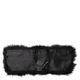 Black Fur Shoulder Collar Wrap Shawl Scarf