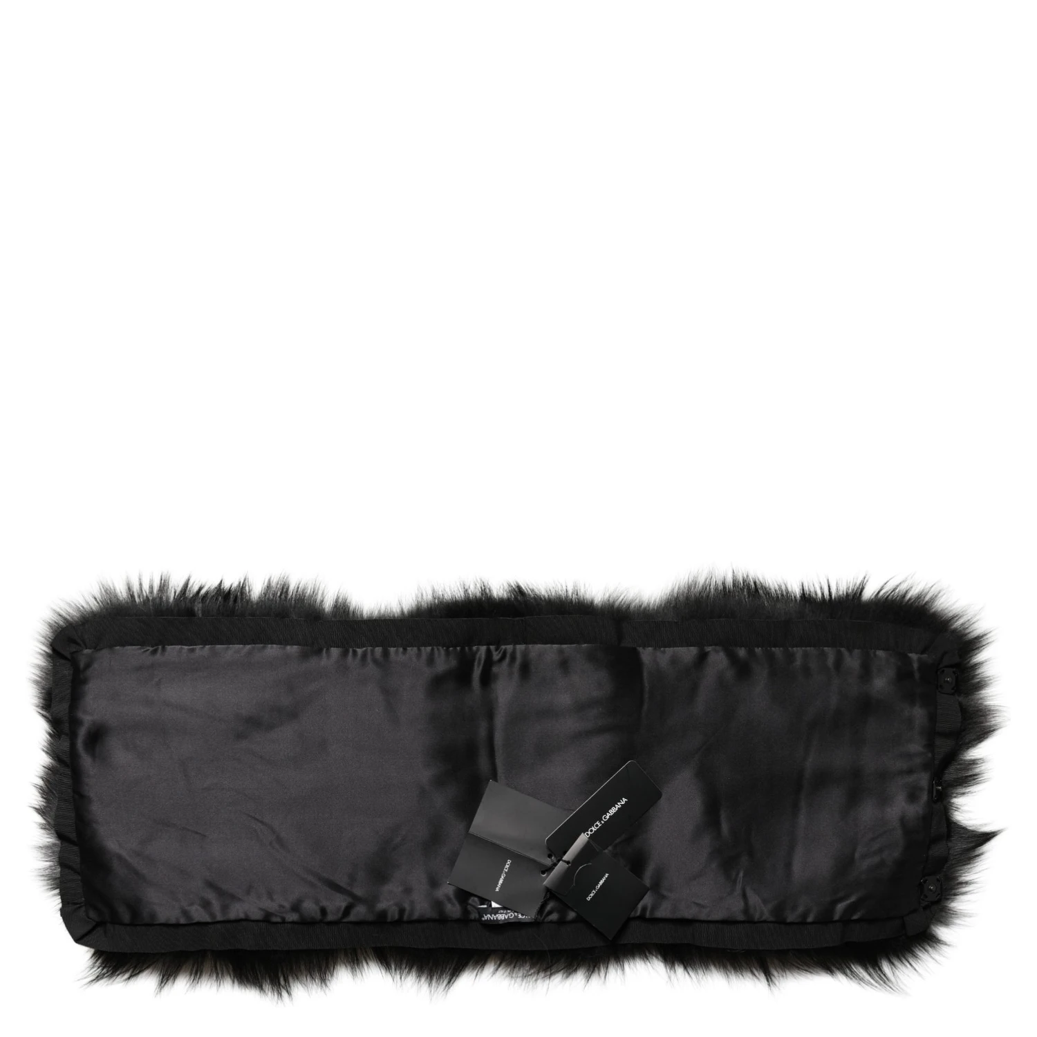 Black Fur Shoulder Collar Wrap Shawl Scarf