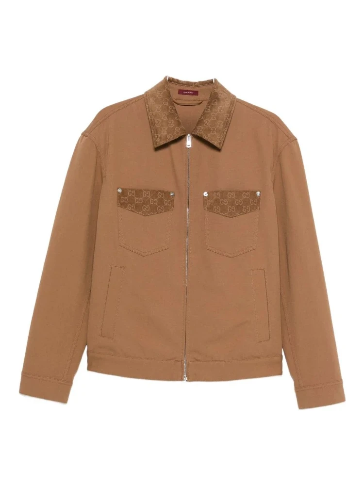 Overshirt jacket with GG details