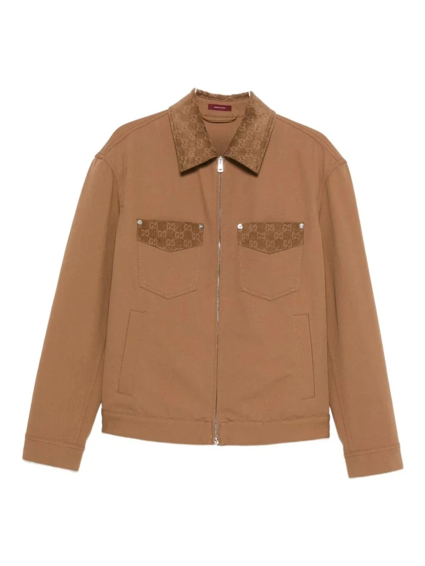 Overshirt jacket with GG details